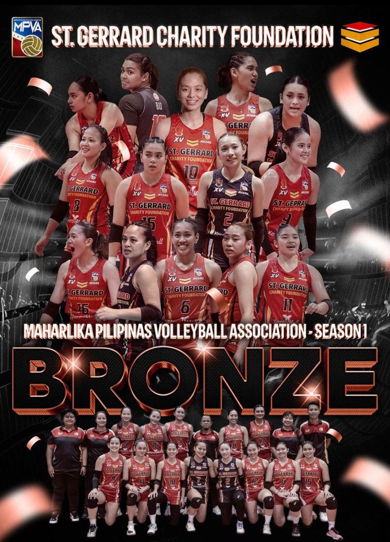 Bronze finish poster from the Maharlika Pilipinas Volleyball Association Season 1